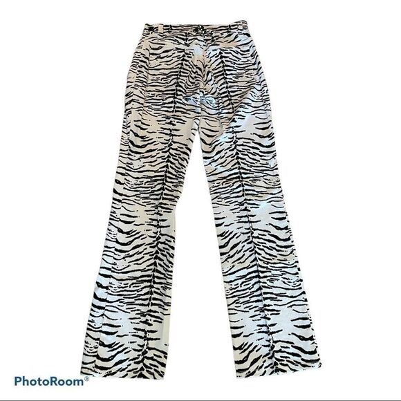 V Cristina Zebra Pants With Jewel Embellishments 4 - Picture 1 of 6